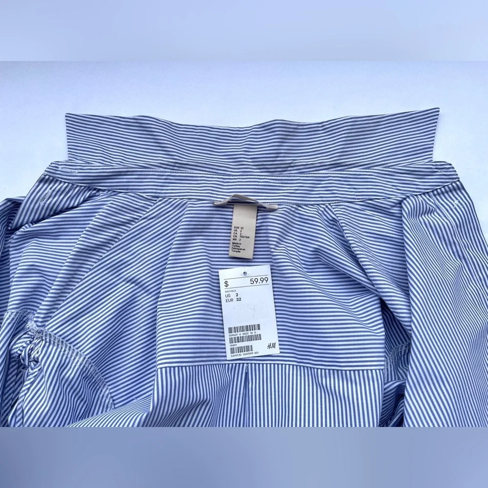 H&M | NWT Bow- Detail Poplin Shirt - Picture 11 of 16
